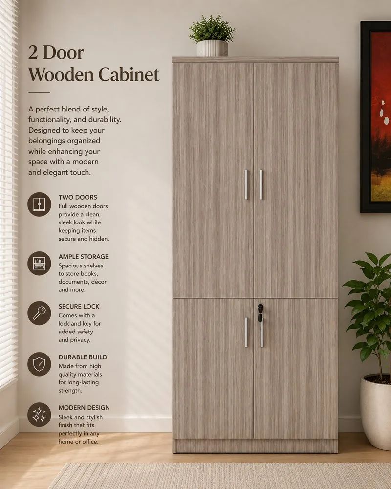 2 Door Wooden Cabinet