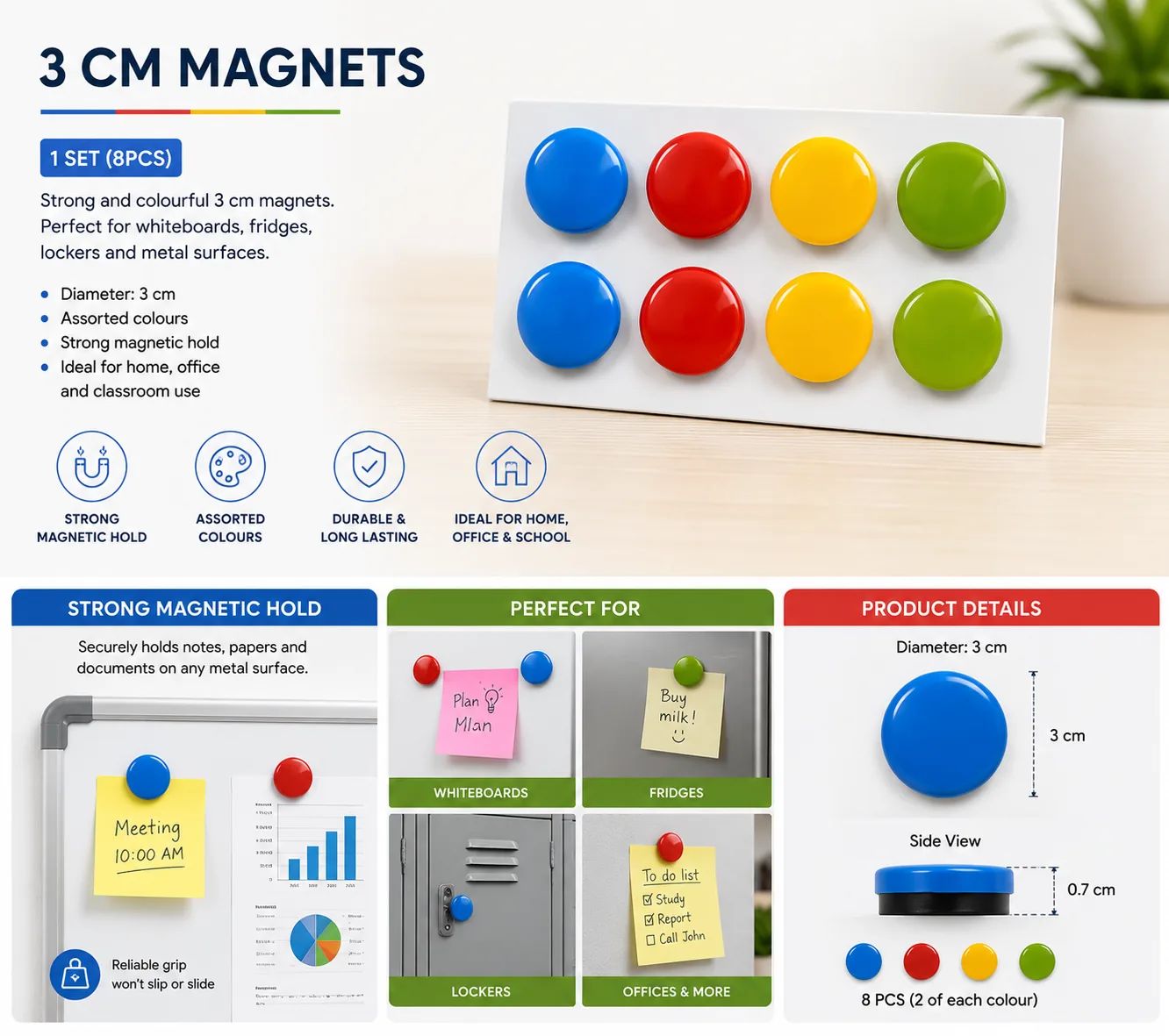 3cm Magnets Set