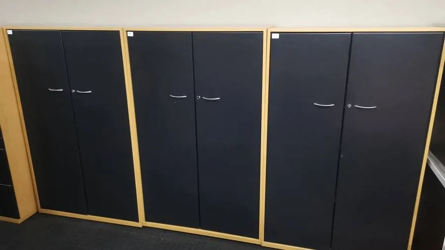Black 2-Door Cupboards