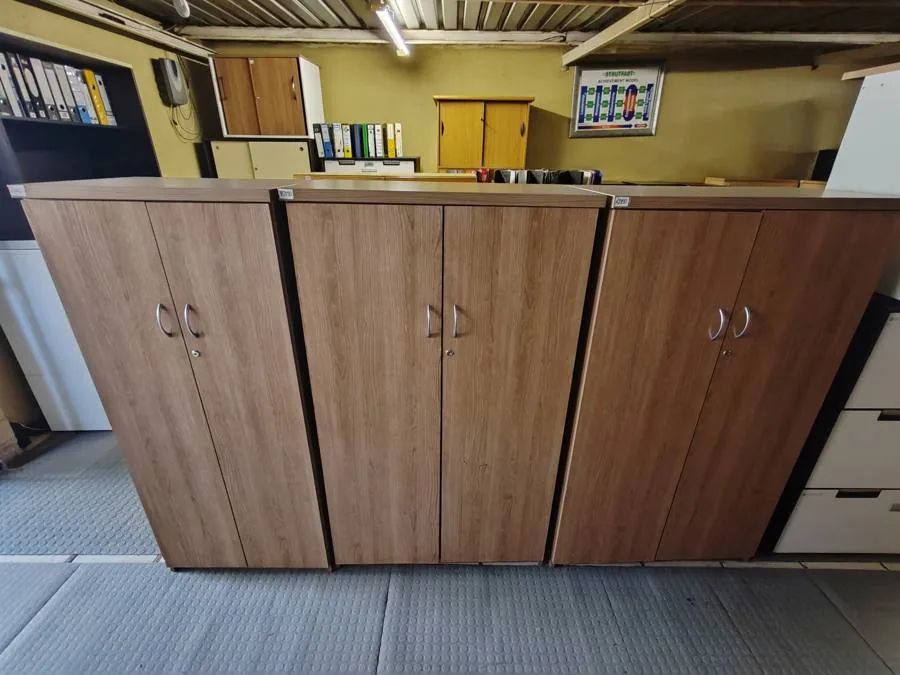 Brown 2-Door Stationery Cupboards