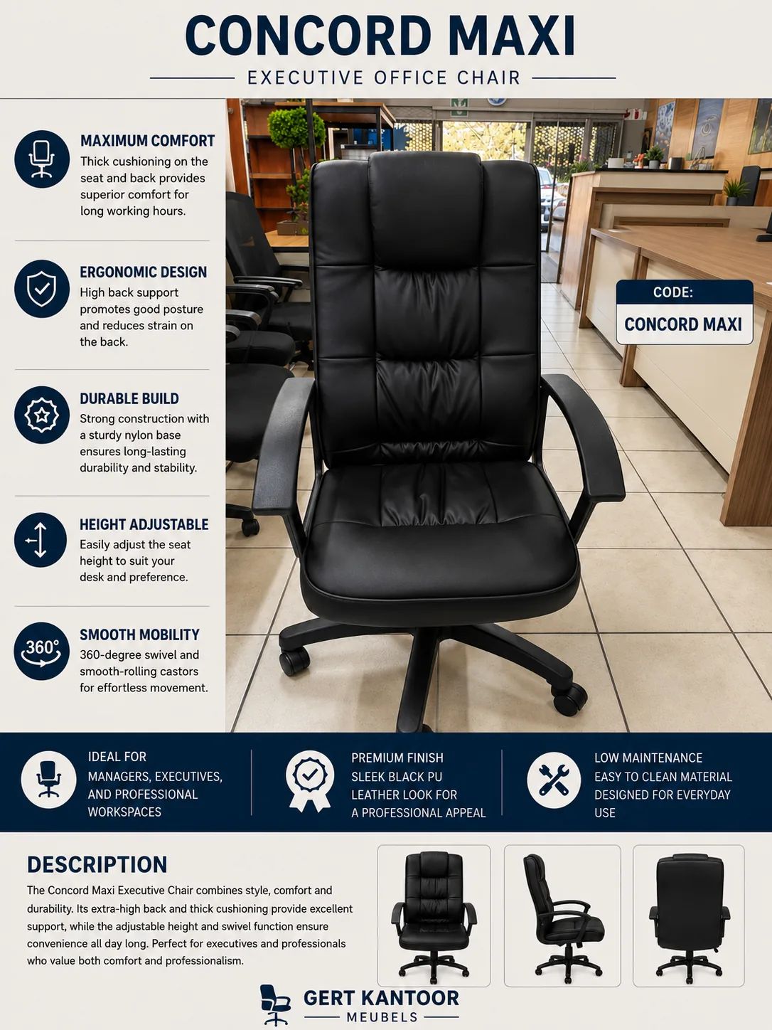 Concord Maxi Executive Office Chair