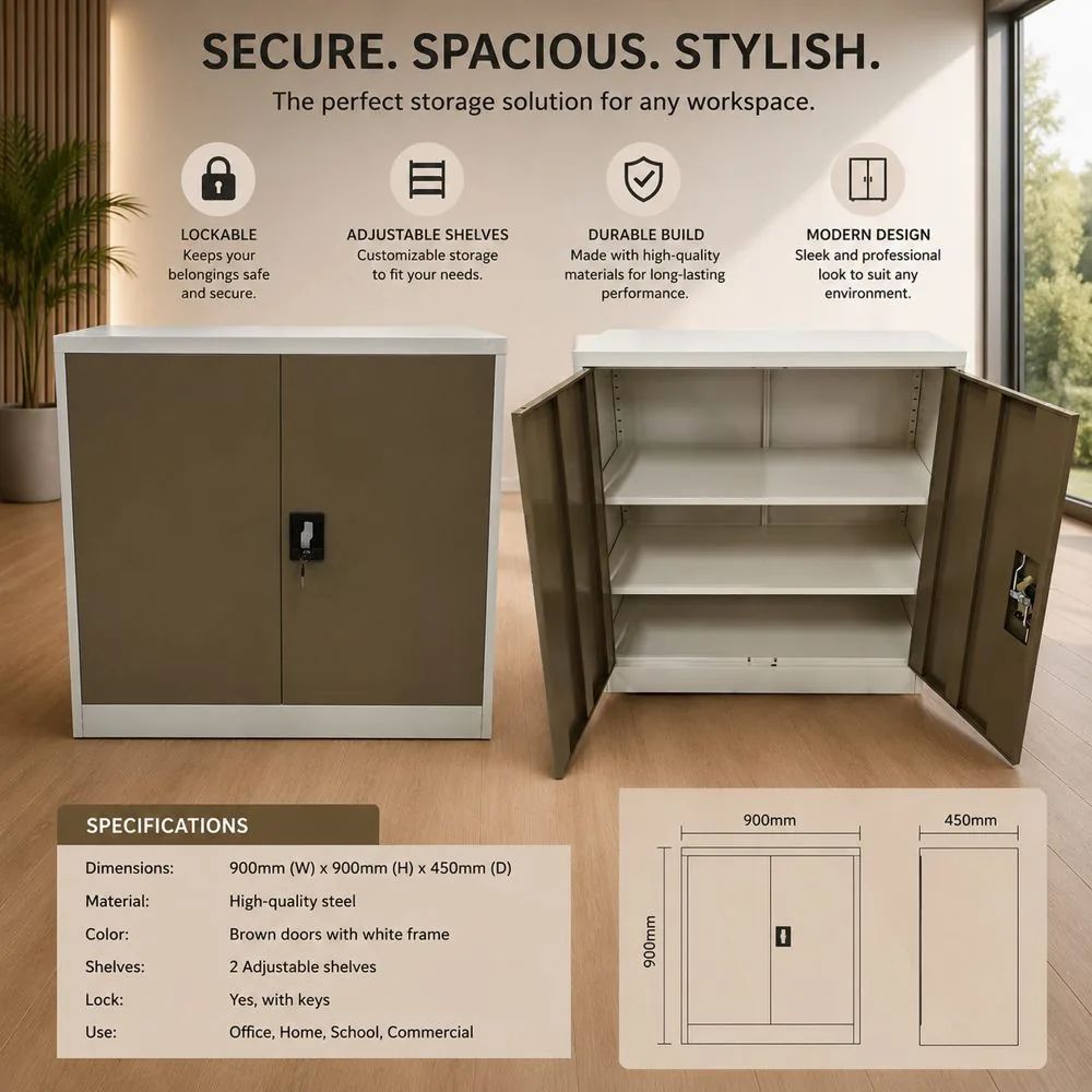 Half-Height Metal Storage Cabinet