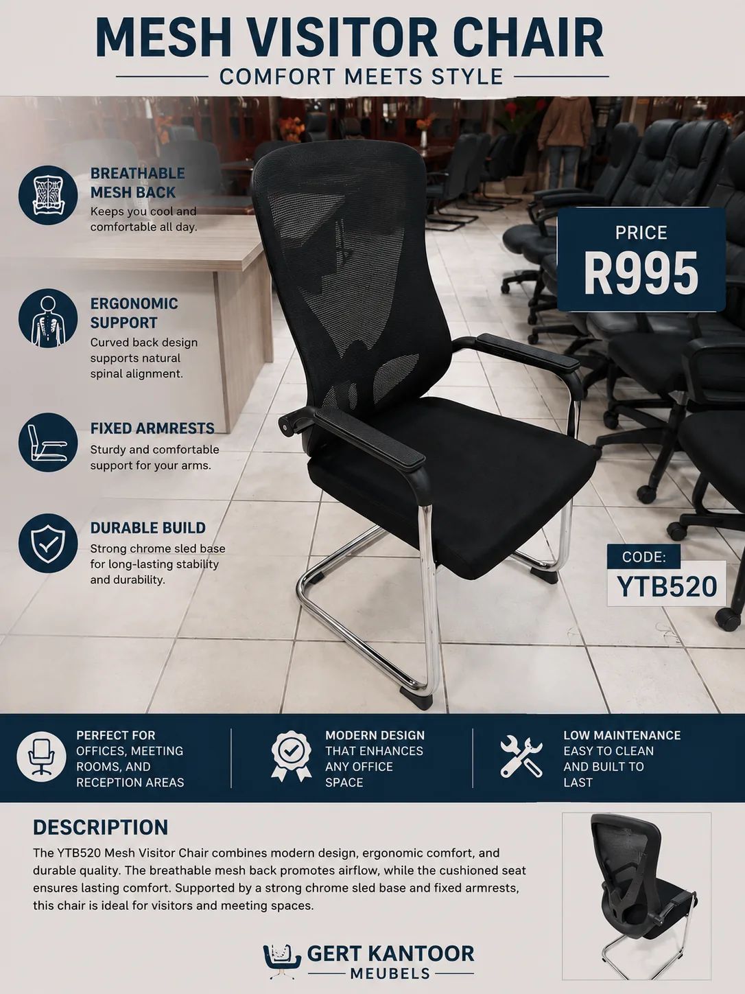 Mesh Visitor Chair YTB520