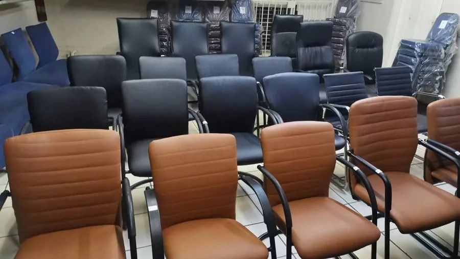 Visitor Chairs — Tan & Black