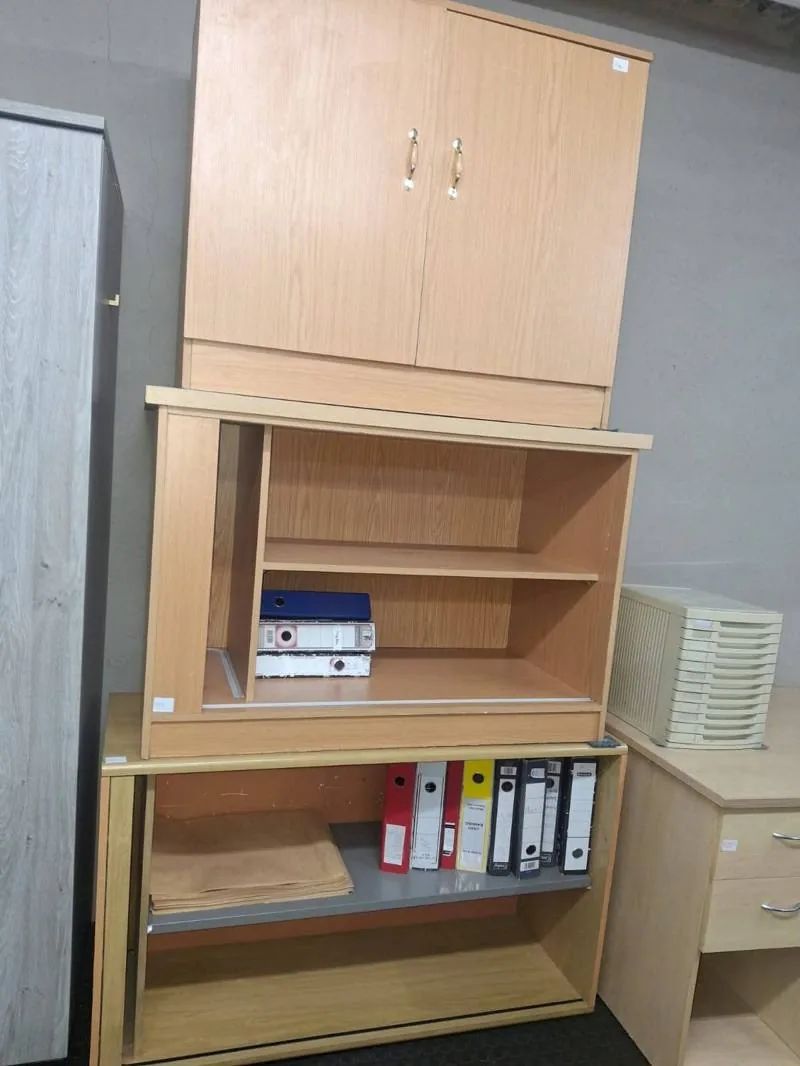 White Corner Desk with Pedestals